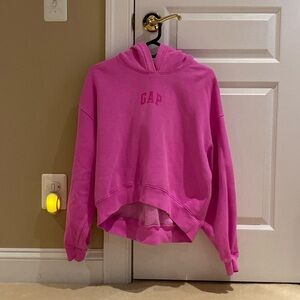 Pink Gap Vintage Soft Arch Logo Cropped Hoodie